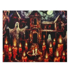 Puzzle (120, 252, 500-Piece) Gothic Horror Haunted Mansion Halloween Painting - Picture 1 of 3