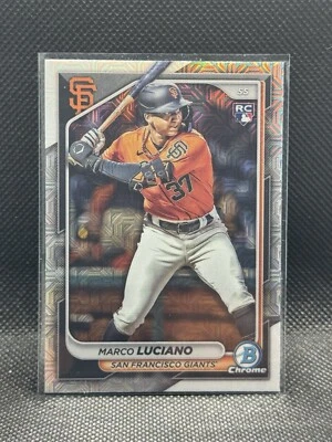 2024 Bowman Chrome #18 Marco Luciano Rookie Mojo Refractor (RC) - Image 1 of 2