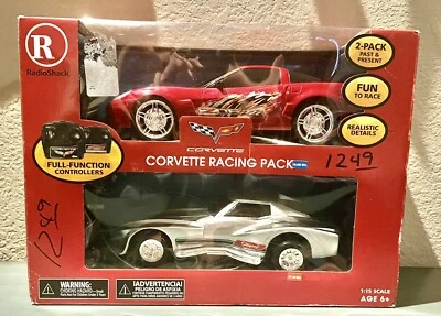 VTG NIB Corvette Racing 2 Pack Radio Shack Radio Controlled RC Past & Present 2 - Image 1 of 4