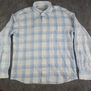Camicia Peter Millar grande manica lunga con bottoni blu a quadri cotone casual preppy - Foto 1 di 12