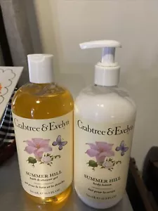Crabtree & Evelyn SUMMER HILL Body Lotion + Bath & Shower Gel 16.9 oz NEW Set 2 - Picture 1 of 2