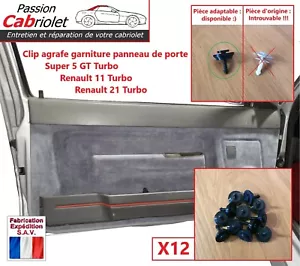 Clip agrafe panneau garniture porte Renault Super 5 GT Turbo R11 et R21 Turbo - Bild 1 von 6