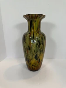 Italian Maestri Vetrai Monumental Polychrome Art Glass Vase with Gold Aventurine - Picture 1 of 13
