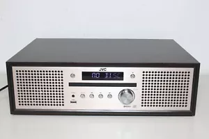 JVC NX-W30 Compact Stereo System Bluetooth Walnut Wood Cabinet CD FM USB - Picture 1 of 2