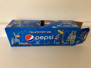 #2  2021 DETROIT Lions Tigers MICHIGAN Pepsi SODA 12 PACK EMPTY BOX Motor City - Picture 1 of 12