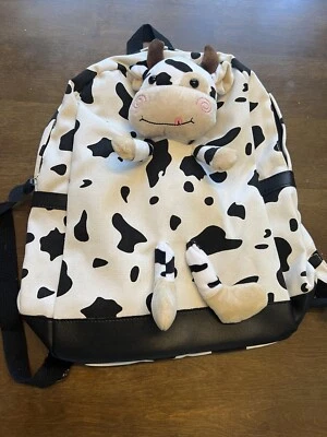 Mochila grande vaca peluche mochila escuela lindo bolso de felpa monederos bolsa para libros Foto 1 de 3