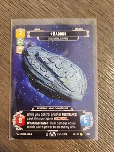 Star Wars Unlimited Jump To Lightspeed Prestige Raddus 1028 R Raro - Foto 1 di 1