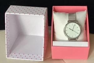 Accutime Ladies Silver Tone Mesh Metal Band Watch Woman’s NEW BATTERY New In Box - Picture 1 of 8