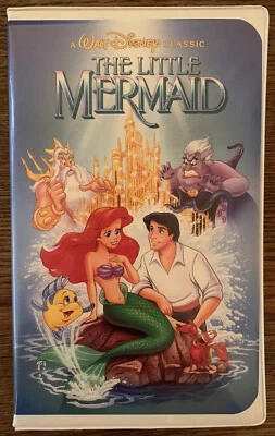 The Little Mermaid VHS Original Artwork DISNEY Black Diamond Banned Recall Cover - Image 1 of 4