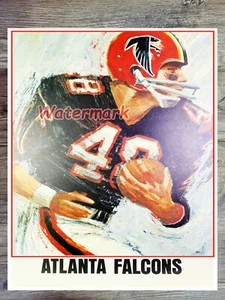 NFL Vintage Atlanta Falcons Print Color 8 X 10 REPRINT Photo Picture - Picture 1 of 1