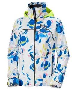 NEW HELLY HANSEN WOMEN'S W HP FOIL LIGHT JACKET 34175 SLING WHITE PRINT - Picture 1 of 10