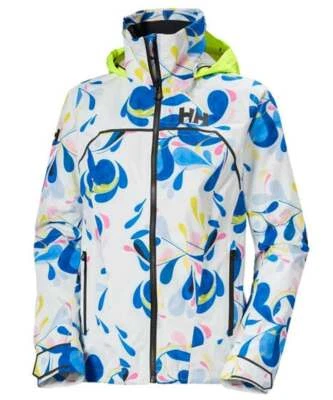 NEW HELLY HANSEN WOMEN'S W HP FOIL LIGHT JACKET 34175 SLING WHITE PRINT - Image 1 of 4