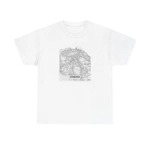 Edinburgh Map Unisex Heavy Cotton Tee - Trendy Urban Style - Bild 1 von 5