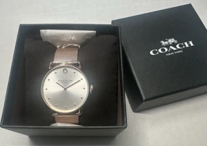 COACH Elliot Women's Quartz Watch 36mm Rose Gold/White Water-Resistant 14504209 - Picture 1 of 12