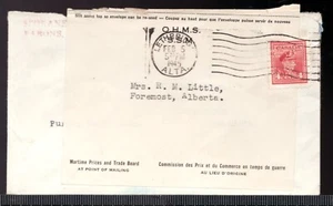 1945 WWII munition recycle cover. Re-used officially with O.H.M.S. Sc# O254 - Picture 1 of 2