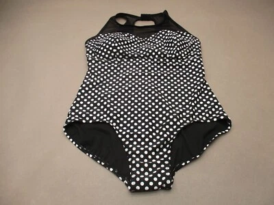 Женский беспроводной цельный купальный костюм CATALINA размер 1X(16W) в горошек с подкладкой 5B - Изображение 1 из 4