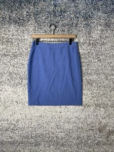 Banana Republic Blue Flat Front Wool Pencil Skirt Womens Size 2 Petite - Picture 1 of 10