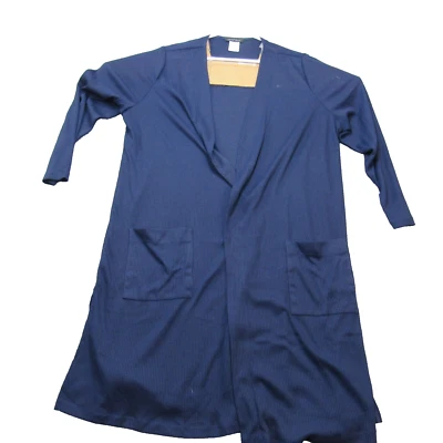 Suéter Marca Slinky Drapeado Frente Abierto Azul Cárdigan Cascada Tejido Para Mujer 1X Foto 1 de 4