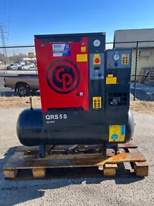 USED CHICAGO PNEUMATIC QRS-5 ROTARY AIR COMPRESSOR* - Picture 1 of 4