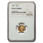 1861 $1 Indian Head Gold PF-66 Cameo NGC