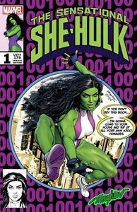 THE SENSATIONAL SHE-HULK #1 Mike Mayhew Studio Variant Cover A Gamma Glow Sig - Picture 1 of 3