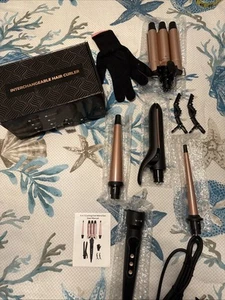 4 In 1 Curling Iron Set Fast Heat Up Curling Wand Open Box New - Picture 1 of 12