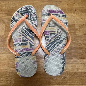 Womens Orange Havaianas Flip Flops 37 - Picture 1 of 4