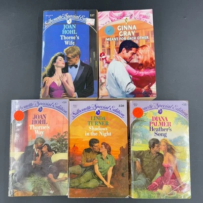 Lot of 5 80s 90s Silhouette Special Edition Vintage Romance Novels Mixed Authors - Image 1 of 4