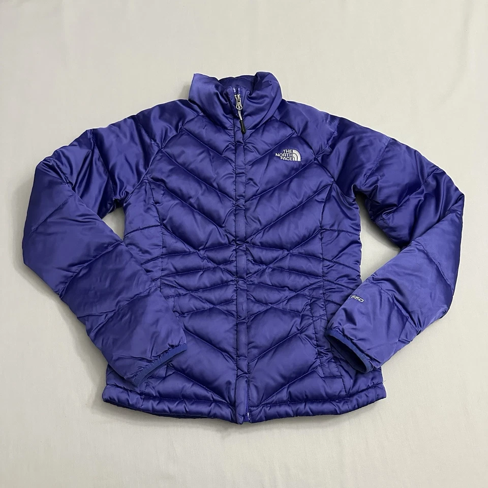 Chaqueta North Face Aconcagua 550 para mujer XS azul índigo plumón de ganso abrigo acolchado Foto 1 de 4