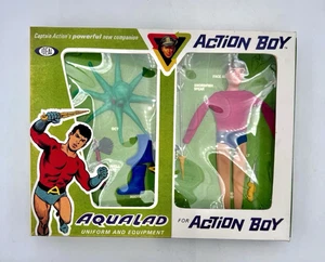 VINTAGE IDEAL ACTION BOY AQUALAD COSTUME 1966 COMPLETE WITH REPRODUCTION BOX - Picture 1 of 4