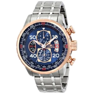 Invicta Men's 17203 AVIATOR Stainless Steel and 18k Rose Gold Ion-Plated Watch - Picture 1 of 2