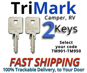 Trimark Keys Camper RV Motorhome Replacement Key Cut to your Code TM901-TM950 - Picture 1 of 2