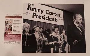 Fotografía 8X10 firmada por Jimmy Carter y Rosalynn Carter rara - 39º Presidente - JSA - Imagen 1 de 7