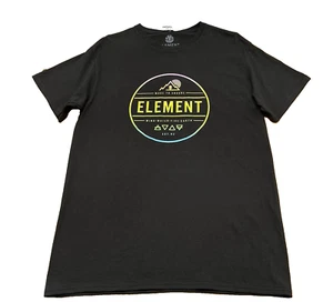 ELEMENT T-Shirt Mens Medium Black Multi Logo Alignment Gradient Short Sleeve NWT - Picture 1 of 14