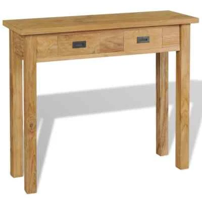 NNEVL Console Table Solid Teak 90x30x80 cm - Image 1 of 4