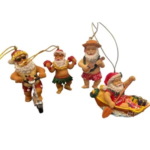 Vintage Hawaii Weihnachtsmänner 4er Set - Bild 1 von 5