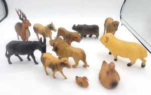 Vintage Zelluloid Tiere 11 Stück Nashorn Tiger Löwe Widder Esel Hirsch und andere - Bild 1 von 9