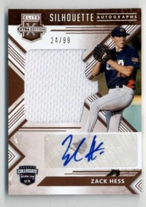 2018 Panini Elite Extra Edition USA Collegiate Silhouette Autographs Zack Hess - Picture 1 of 2
