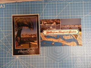 Lot von 2 Newport Beach CA Postkarten 4X6 Größe unbenutzt! - Bild 1 von 2