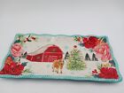 The Pioneer Woman Cheerful Rose Christmas Serving Tray Platter Cow Red Barn Farm