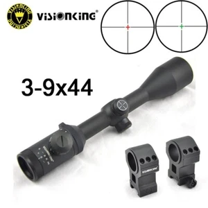 Mira para rifle Visionking 3-9x44 roja/verde iluminada objetivos tácticos anillos de 21 mm - Imagen 1 de 7