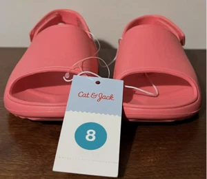 Cat & Jack Pink Wynne Flip Flops Kids Size 8 - Picture 1 of 7