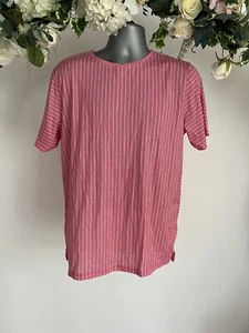Native Youth T Shirt Short Sleeve Men's Size UK M Pink White Stripe New MP88 - Picture 1 of 15