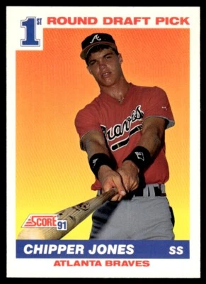 1991 Score Chipper Jones Rookie Atlanta Braves #671 R54 - Image 1 of 2