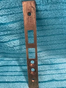 Vintage Antique Yale 8" x 1" Brass Mortise Door Lock Repair Part Face Plate #1 - Picture 1 of 7