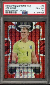 2018 PANINI PRIZM WORLD CUP JOE HART RED MOSAIC PRIZM #69 PSA 10 - Picture 1 of 2