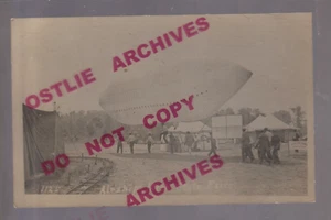 Detroit MI RPPC 1910 AIRSHIP Zeppelin Dirigible MICHIGAN STATE FAIR Walking Ship - Picture 1 of 3