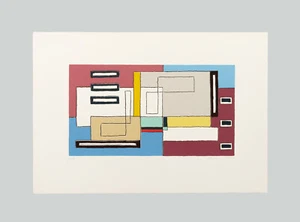 Mario RADICE - "Composizione Tav. 10" - Serigrafia 48 x 33 cm - Foto 1 di 4