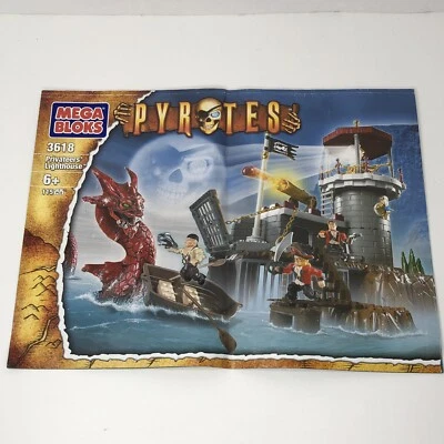 Mega Bloks Pyrates Pirates 3618 Privateers’ Lighthouse INSTRUCTIONS MANUAL ONLY - Image 1 of 4