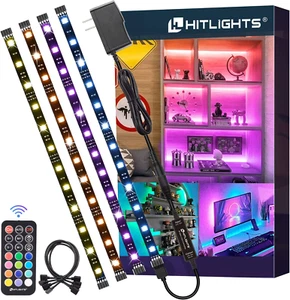 LED Strip Lights, HitLights 4 Pre-Cut 1ft/4ft Small LED Light Strips Dimmable, - Picture 1 of 6